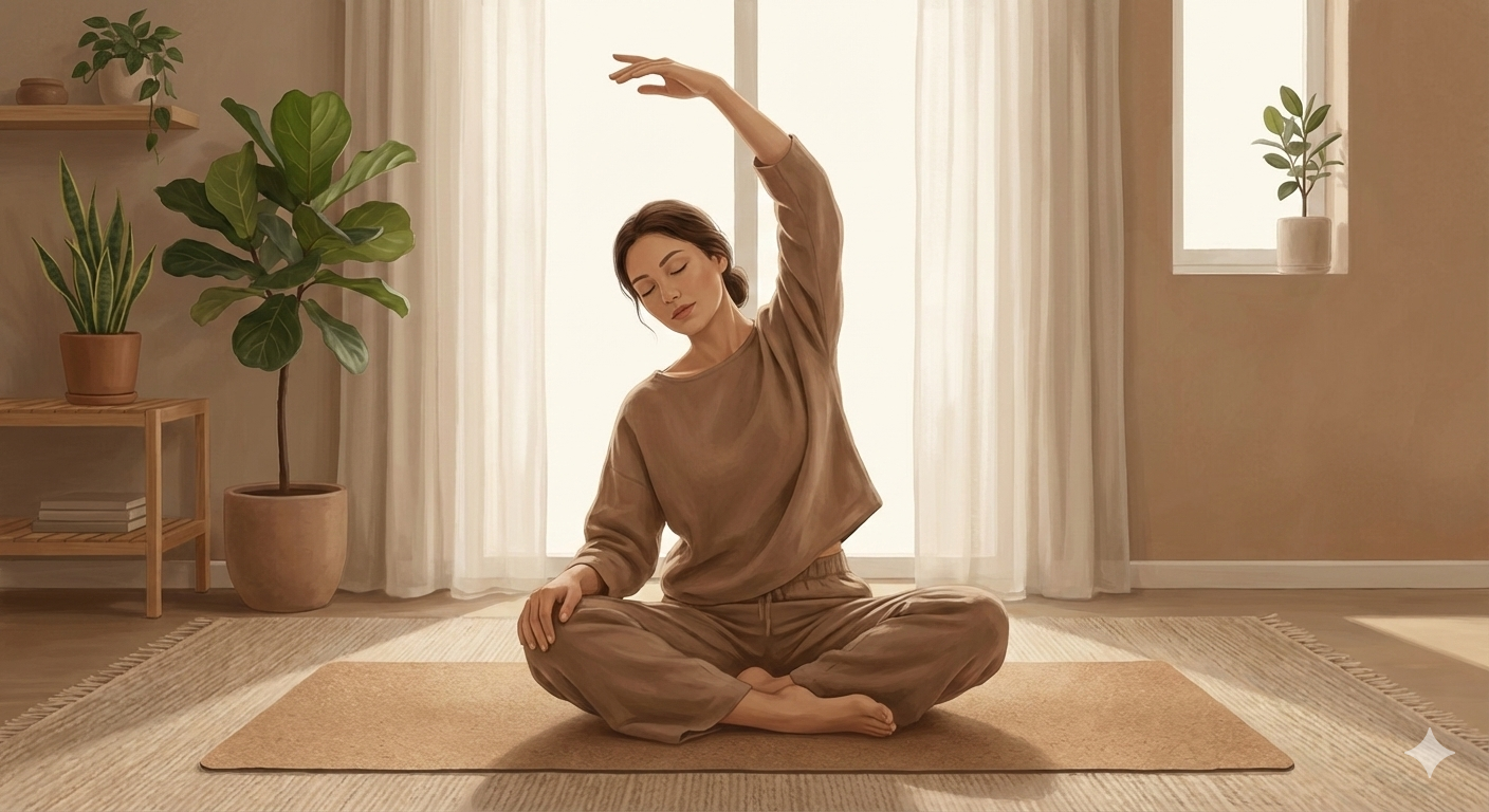 Neck and shoulder yoga