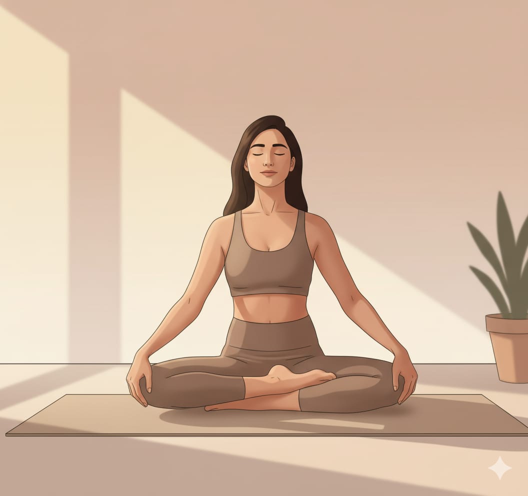 Slow mindful yoga practice