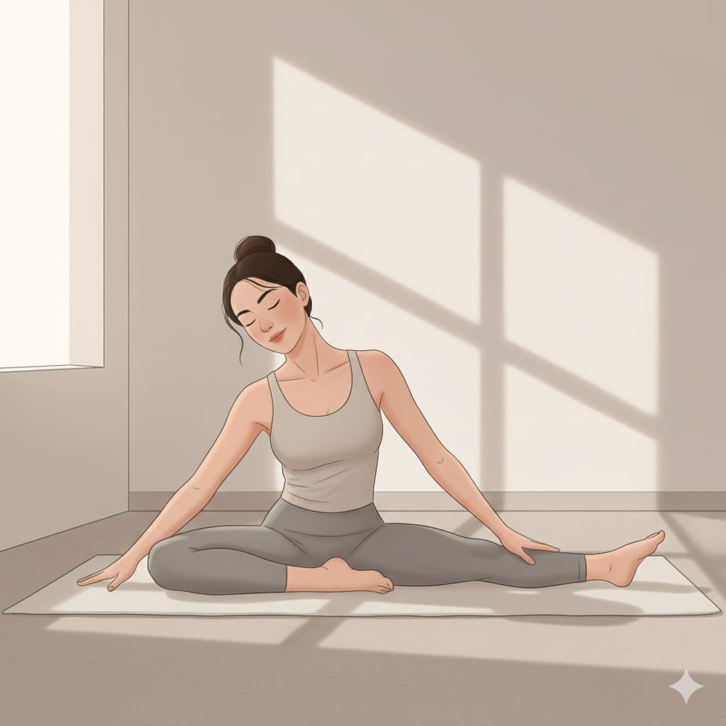 Hip opening yoga stretch