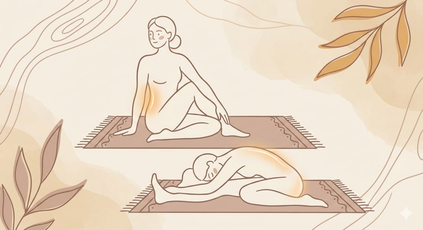 Seated twist yin yoga