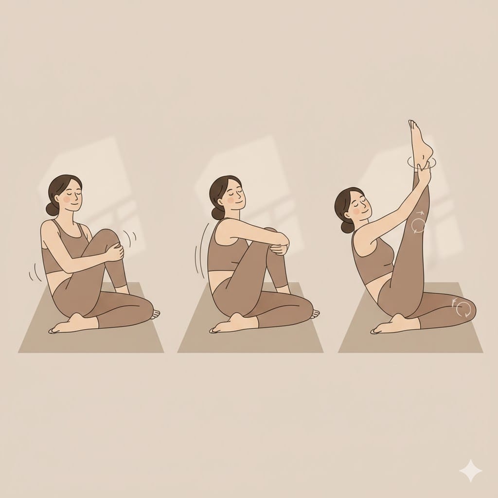 Supine spinal warm up yoga