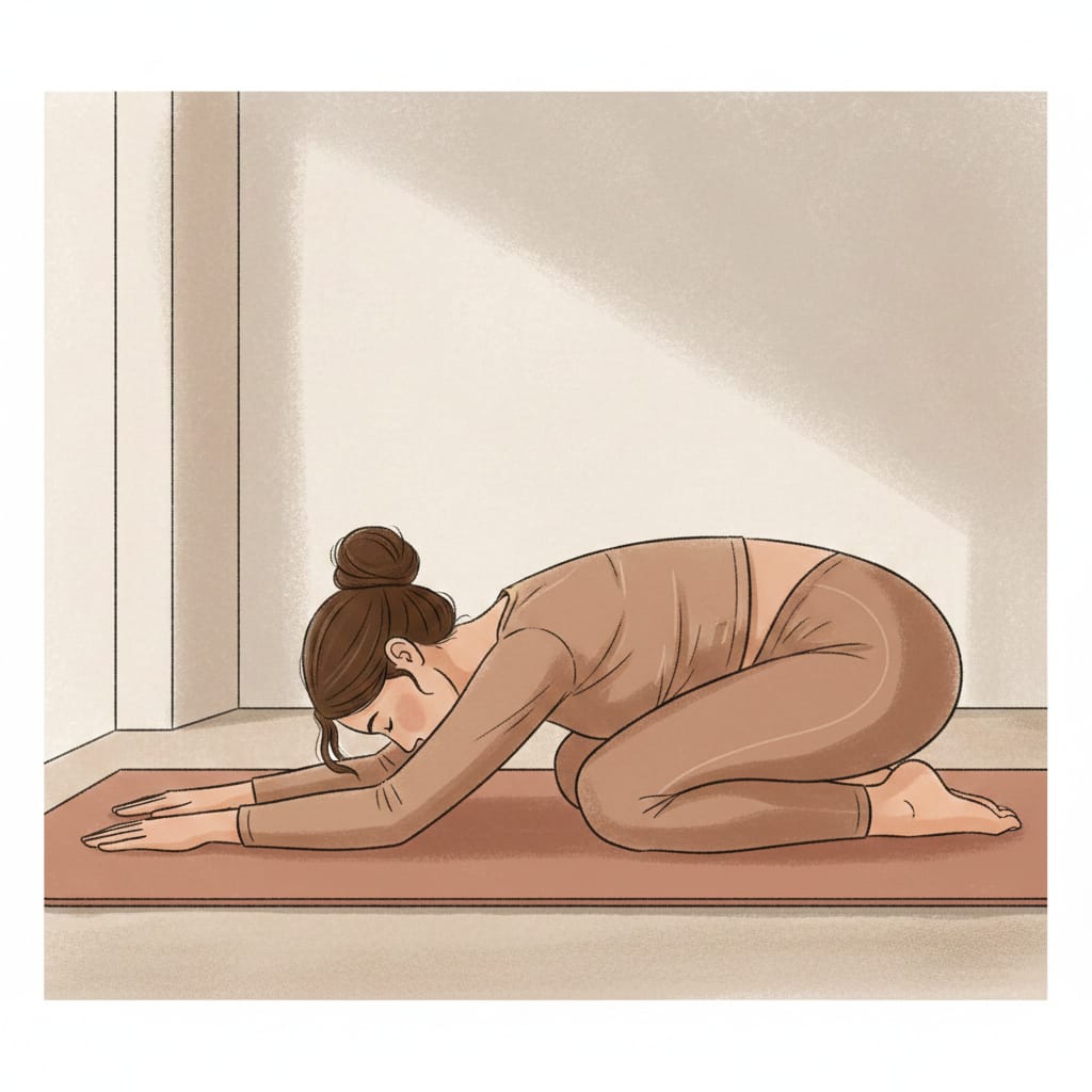 Childs pose grounding yoga